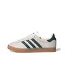 Кроссовки Gazelle Off White Collegiate Green Gum Unisex с кремовым золотисто-металлическим оттенком IH2213