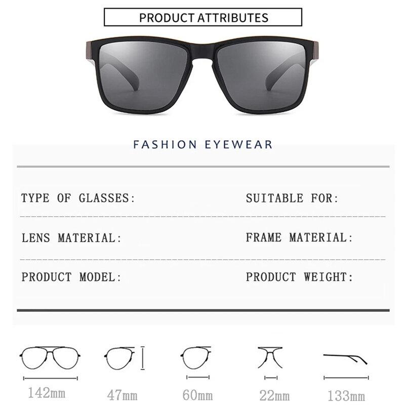 Мужские и женские неполяризованные квадратные солнцезащитные очки классические походные рыболовные походные вождение спортивные очки солнцезащитные очки