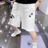 Men Summer Trendy Print Sports Joggers Drawstring Straight Youth Casual Streetwear Pockets Loose Short Pants