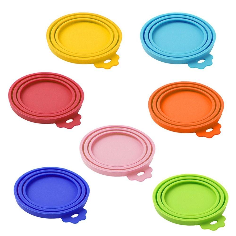 Soft Pet Food Canned Lid Cartoon 3 in 1 Cat Can Lid Dog Food Scoop Silicone Pet Can Lid Set Pet