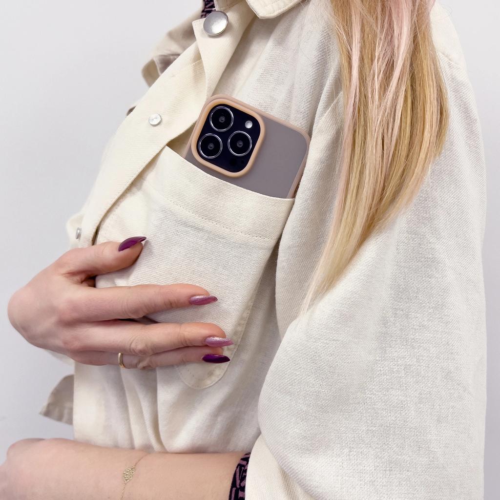 Kingxbar Plain Series Case Cover For Iphone 13 Pro Max Silicone Cover Purple