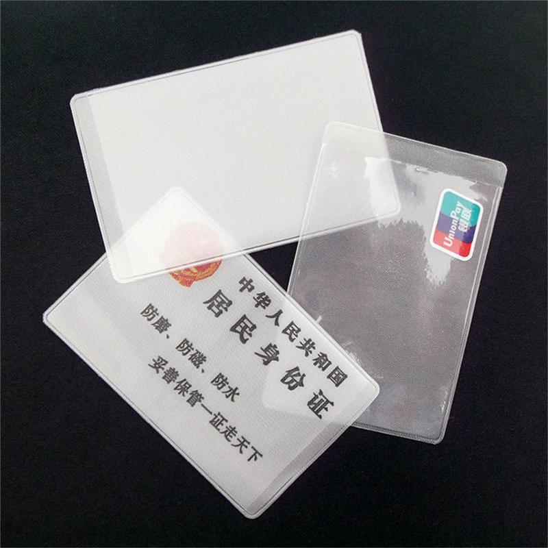 10Pcs Pvc Credit Card Holder Protect Id Card Business Card Cover Clear Frosted
