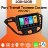 Android Carplay Car Radio For Ford Transit Tourneo Custom 2012-2021 Multimedia Player Head Unit Stereo GPS Navigation BT WIFI 2+32GB