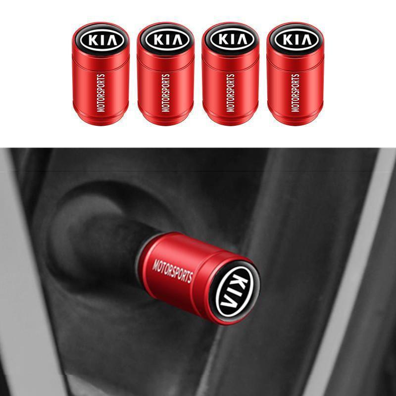 UPVD5 4PCS 3D Metal Tire Valve Caps Car Tyre Air Stems Cover Decorate For KIA Sportage Rio Ceed Picanto K5 K9 Sorento Accessories