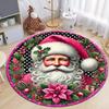 Рождественский круглый ковер противоскользящий коврик для пола в гостиной коврик для пола в спальне С Рождеством украшение для дома