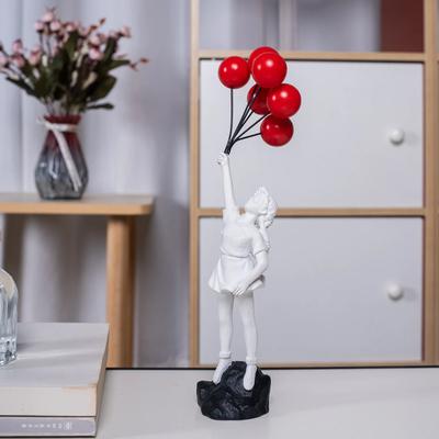Фигурка девушки-летающего шара Banksy, современное искусство, скульптура, фигурка из смолы, ремесло, украшение, коллекционная фигурка, украшения, подарки