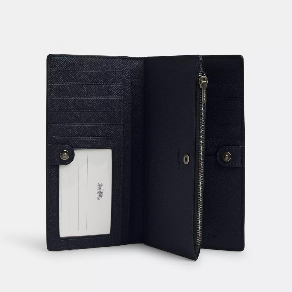 Coach Slim Zip Wallet Gold Chalk