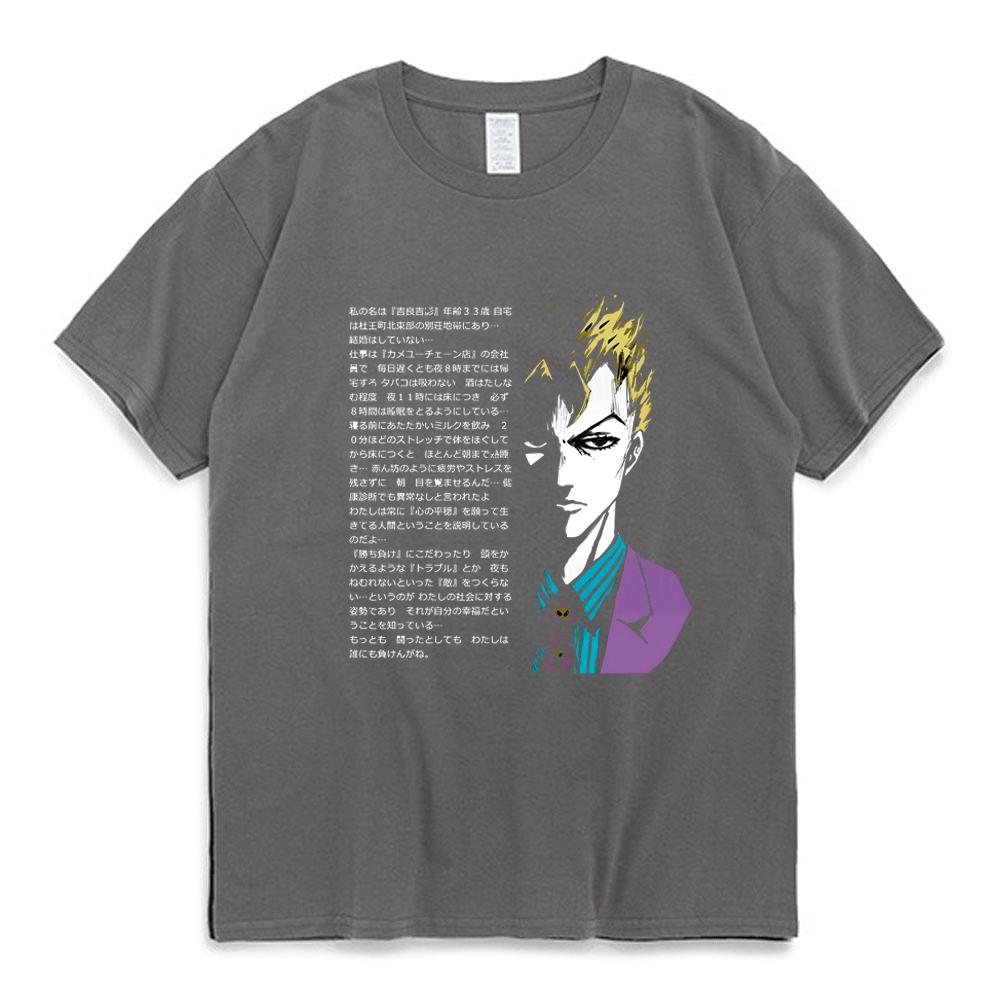2026 Аниме JoJo's Bizarre Adventure Футболка Мужская Женская С коротким рукавом Вапорвейв Эстетика Футболка с Джотаро Хлопок Куджо Манга Футболка