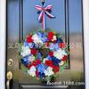 4th Of July Wreath Door Hanging Decoration With USA Flag Patriotic Party Home Outdoor Festive Display