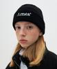 AMES-WORLDWIDE Базовая шапка-бини с логотипом Черная