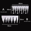 Ice Bar Artifical White Snowflake Simulated Snowflake Christmas Icicles Snowflake Ice Strip