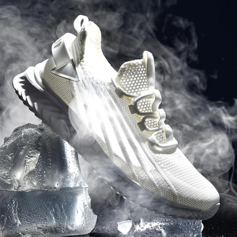 Легкие мужские кроссовки, дышащие мужские кроссовки для бега, повседневная обувь для активного отдыха, сетчатая теннисная обувь для мужчин, бесплатная доставка, на шнуровке