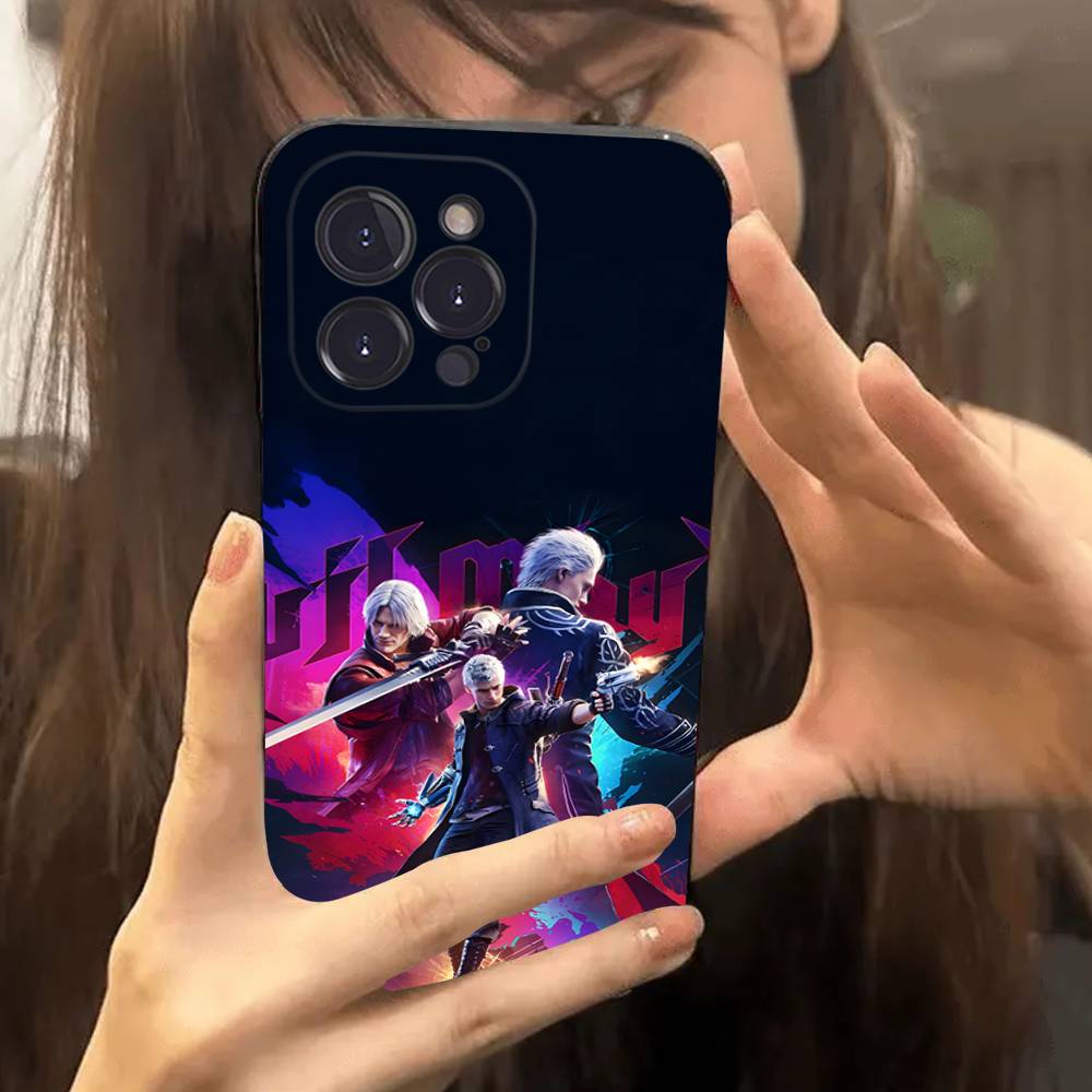 Классическая игра D-Devil M-May C-Cry Чехол для телефона For IPhone 17 16 15 14 13 12 11 Pro Max Plus Mini Силиконовый Черный Чехол
