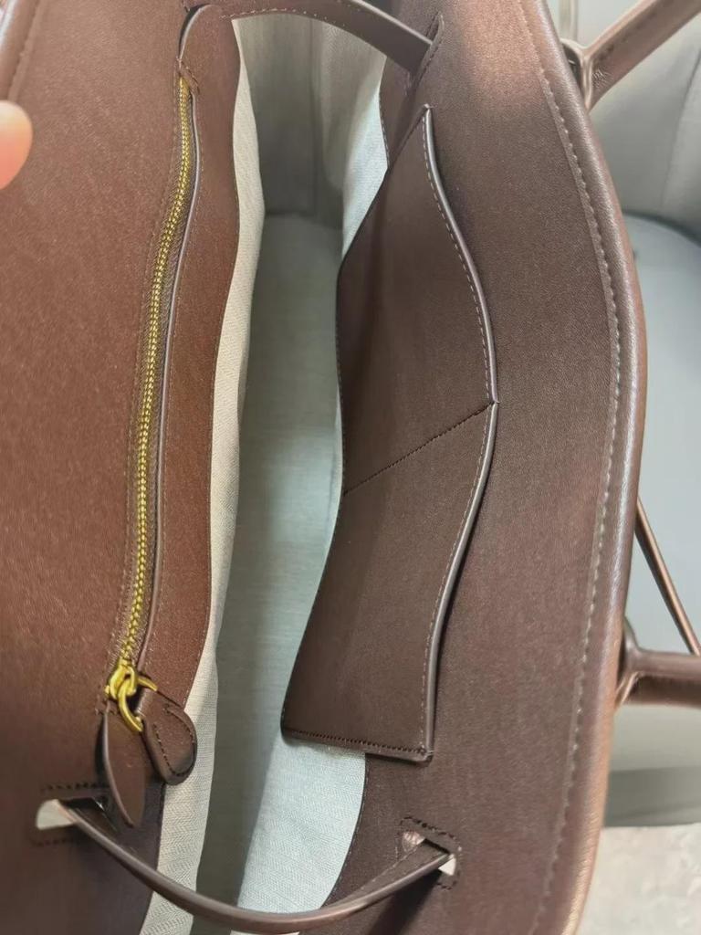 Винтажная сумка-тоут из натуральной коровьей кожи - большая вместительная сумка для женщин