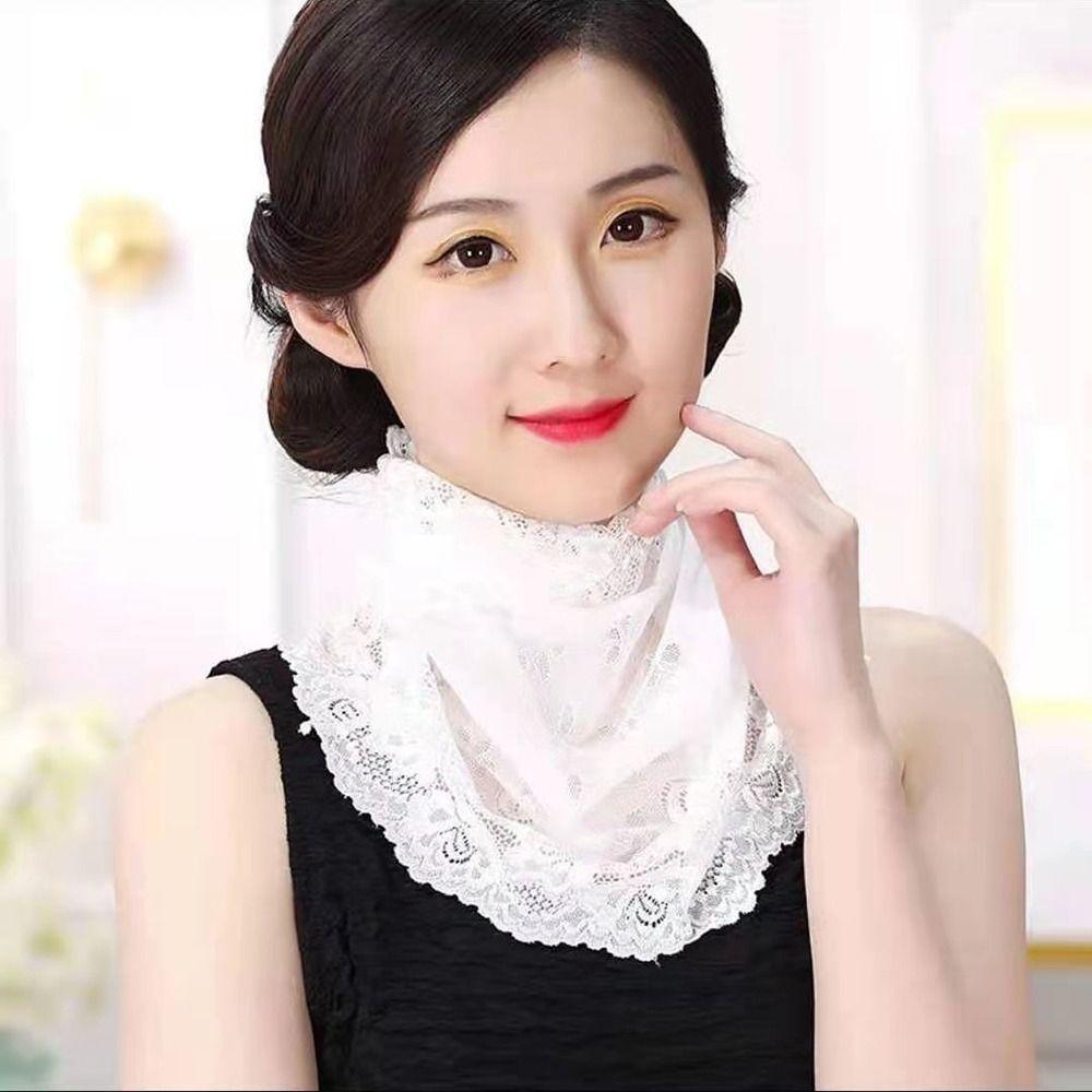 Cycling Hiking Sun UV Protection Hanging Ear Sports Face Scarves Lace Mask Neck Scarf Face Cover