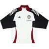 Adidas Manchester United 2024-25 Season Color Block Striped Logo Print Long Sleeve Jacket Unisex Jacket JE3740