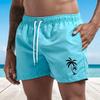 Мужские шорты для плавания Board Shorts Пляжные шорты Плавки На шнурке С сетчатой подкладкой Эластичный пояс Кокосовая пальма