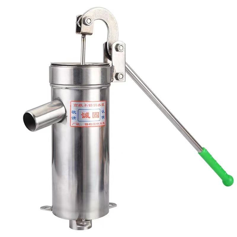 Всасывающий насос из нержавеющей стали, ручной водоструйный насос, бытовой насос для мелководных скважин, ручной насос для колодезной воды для сада, двора, фермы