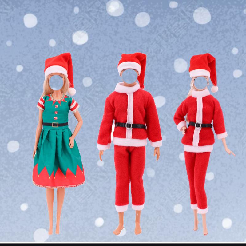 Рождественский костюм Платье для вечеринки Аксессуары для кук-девочек 11,8 дюйма Модная одежда для кук КЕН Подарок Игрушки для кукольного домика Детские игрушки