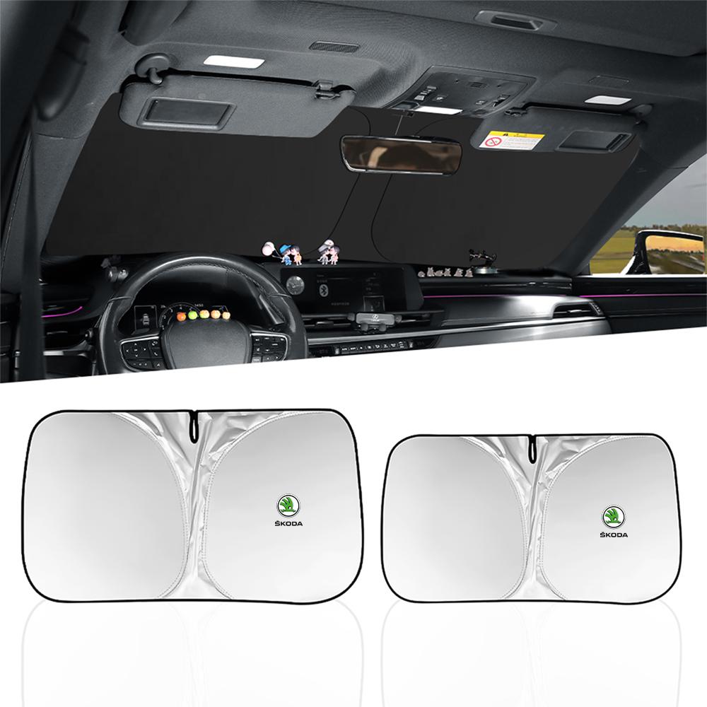 Car Windshield Sunshade Front Window Cover Sun Heat YU11 Protection For Skoda Rapid Octavia A5 RS Kodiaq Fabia A7 Kamiq Karoq Scala