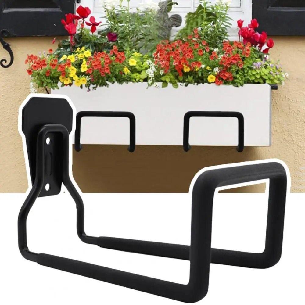 Iron Hose Hook Bracket Black Metal Hose Holder Sturdy Pipe Reel Rack for Air Hydraulic Hose