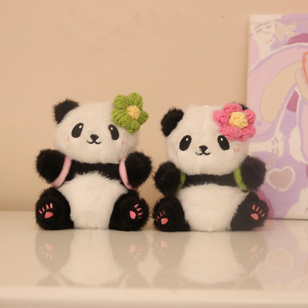 Подвески для сумки Плюшевый брелок Панда Мягкие мультяшные куклы Милая подвеска Панда Подвесной аксессуар