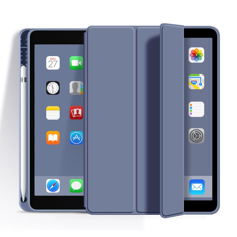 Совместимый с Apple iPad 11 10,2-дюймовый защитный чехол со слотом для стилуса, 2021 Pro Силиконовый Air 4 Мягкий чехол Mini 7 Кожаный чехол