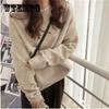 Solid Color Knitwear Women's Loose Outer Wear Pullover Sweater Women Autumn and Winter Bottoming Blouse