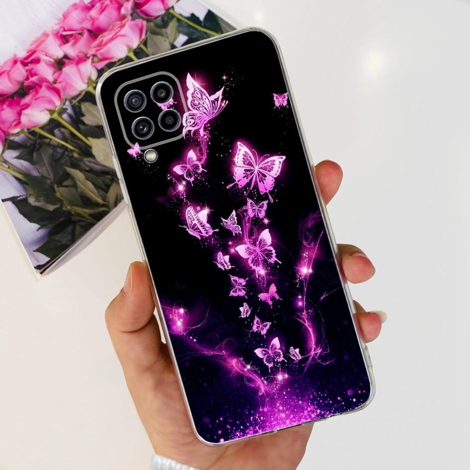 Чехол для Samsung M32 Чехол Galaxy M32 SM-M325F Милый Модный Цветок Мультяшный Мягкие Чехлы Для Samsung M22 F22 M52 5G SM-M526B Бампер
