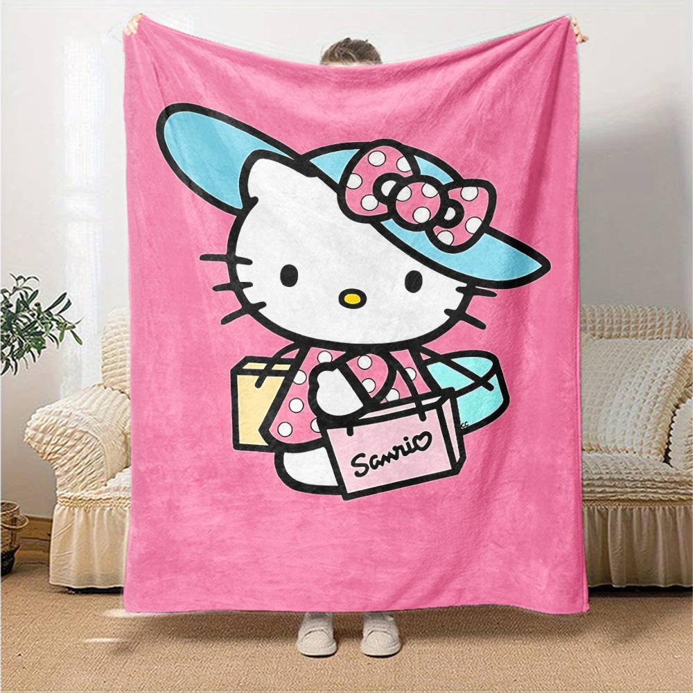 1 шт. Плед Hello Kitty Sanrio Легкий фланелевый плед для дивана кровати путешествий кемпинга гостиной офиса дивана кресла