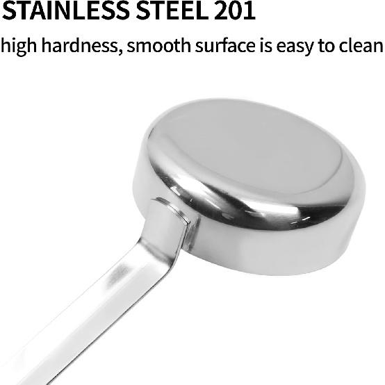 Onilini Stainless Steel Pizza Sauce Spoon with One-piece Long Handle Measuring Soup Spoon Kitchen Cooking Tableware4