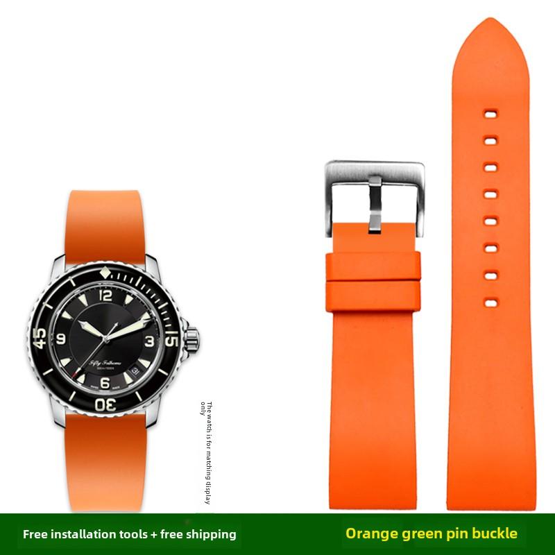20 мм 23 мм Резиновый Ремешок Для Blancpain Fifty fathoms 5000 5015 5066 5200 Быстросъемный Ремешок Для часов Для мужчин женщин универсальный Браслет