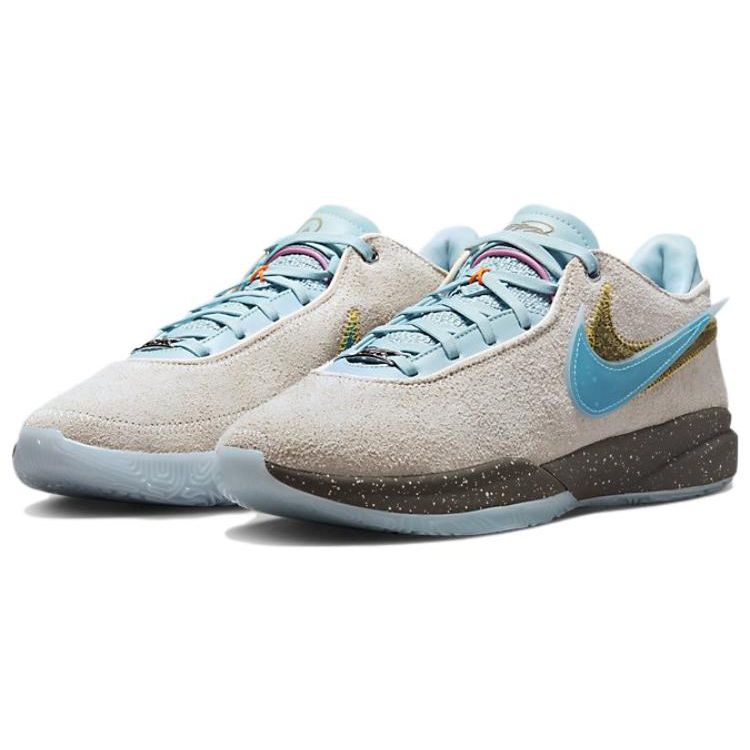 UNKNWN x Nike LeBron 20 EP Message in a Bottle Мужские кроссовки Кремовый Гуава-лед Изумрудно-розовый DV9089-801