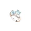 S925 Silver Plated Double Heart Zircon Rings for Women Colorful Sparkling Zirconia Ring Fashion Jewelry
