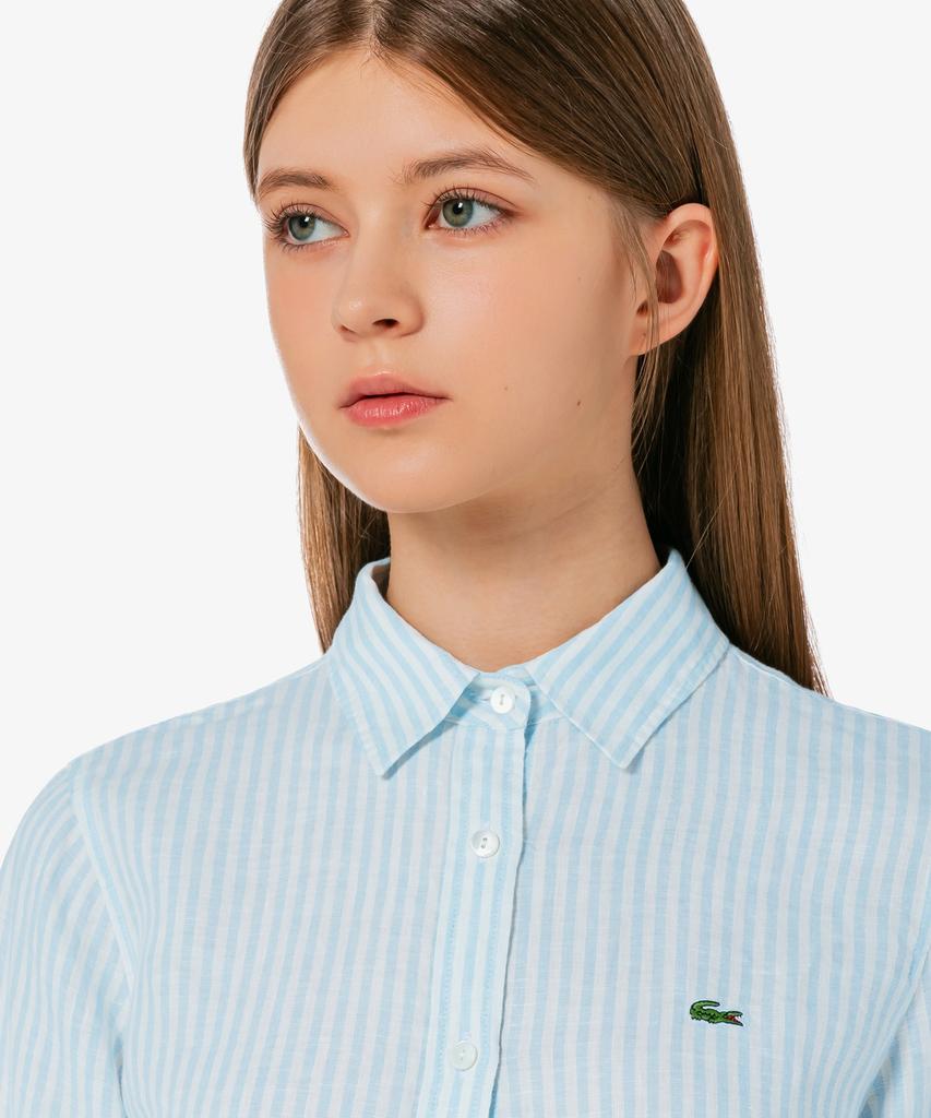 LACOSTE Women'S Regular Fit Linen Shirt Cf005E-56G Hbp
