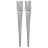 Day and Night - Day and Night Ground Spikes 2 Pcs Silver Galvanized Steel 10x10x76 Cm