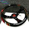 Универсальный 12,5-дюймовый 320-мм гоночный руль JDM VERTEX, натуральная кожа, вышивка, для картинга, спортивного автомобиля, автоаксессуары