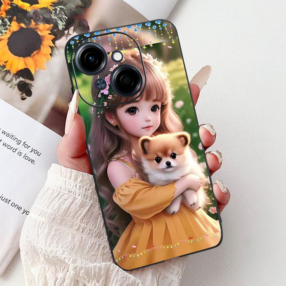 6.67'' For Tecno Spark Go 1 Case Pop 9 Cover Cute Cat Cartoon Fashion Butterfly Boy Girl Back Cover For Tecno Pop 9 Phone Case