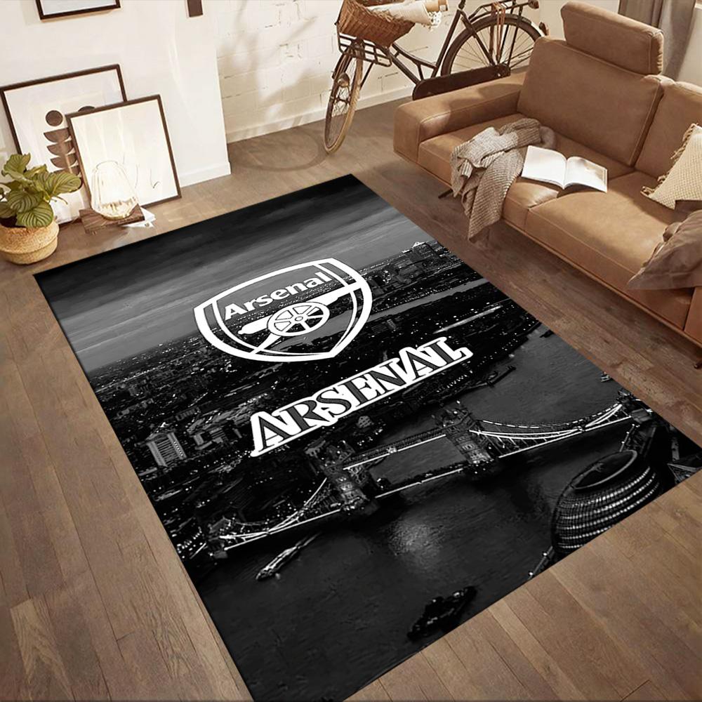 Arsenal Floor Rug Office Rug Suitable for Playrooms Bedrooms Kitchen Dormitory Anti-slip Rug Decorate Offices Birthday/Christmas Gift