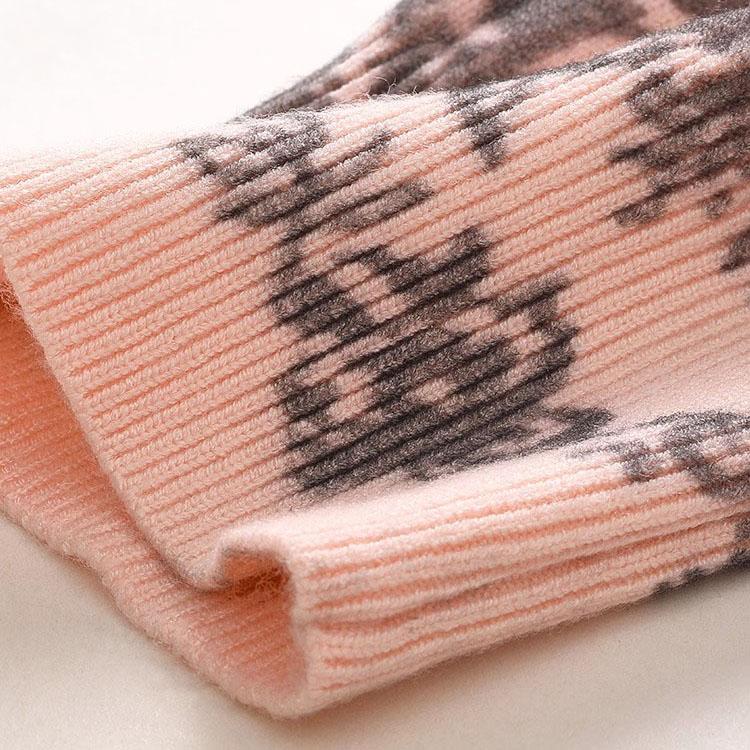 Осень-зима, женский повседневный стиль, пуловер с животным принтом, свитер, классические вязаные топы с круглым вырезом C-069