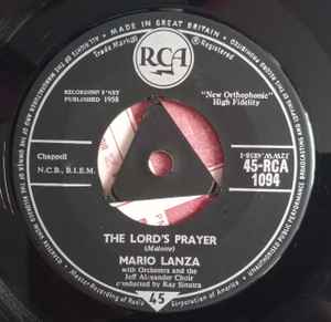 7inch Record MARIO LANZA - Lord's Prayer / I'll Walk With God 45RCA1094 RCA 1958 UK Classical Used