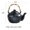 Japanese Style Tea Set Teapot Ceramic Household Tea Maker Drinking Tea Cup Single Pot Creative Bamboo Handle Teapot Set