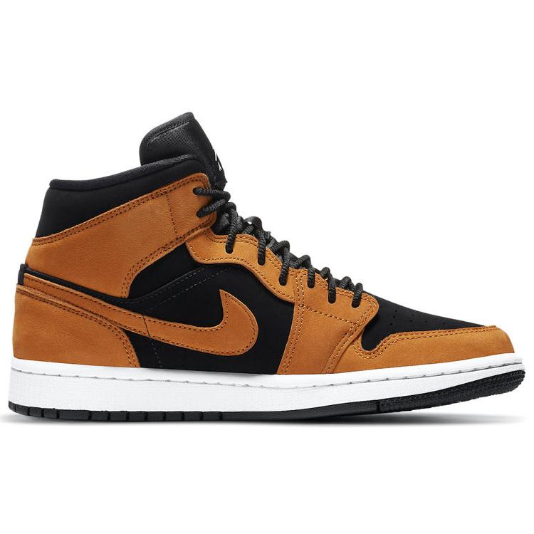 Womens Air Jordan 1 Mid SE 'Desert Ochre' (women's sizes) Desert Ochre / Desert Ochre / Black Vintage Basketball Shoes DB5453 700