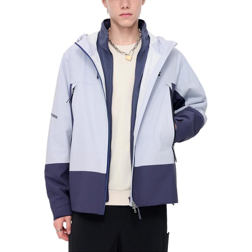 Fila Fusion Универсальная куртка на молнии с длинным рукавом, унисекс, светло-голубая T11U433701FLB