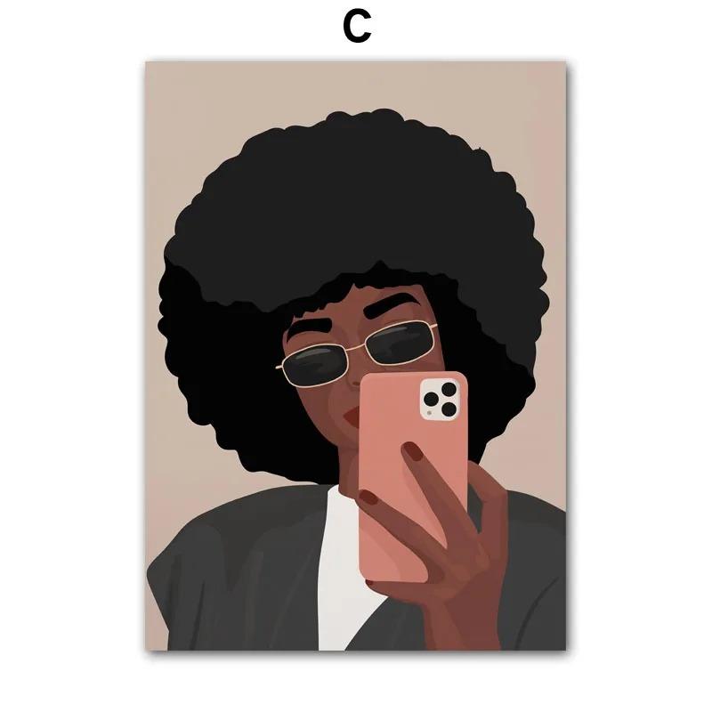 Sunny Holiday Bikini Black Woman Fashion Girl Wall Art Canvas Painting Posters Living Room Decorative Print Wall Pictures Home