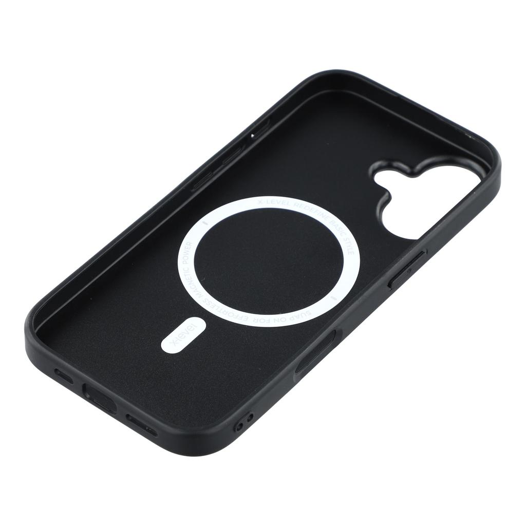 XX-LEVEL For iPhone 17 Case Compatible with MagSafe PC+TPU+PU Phone Back Cover