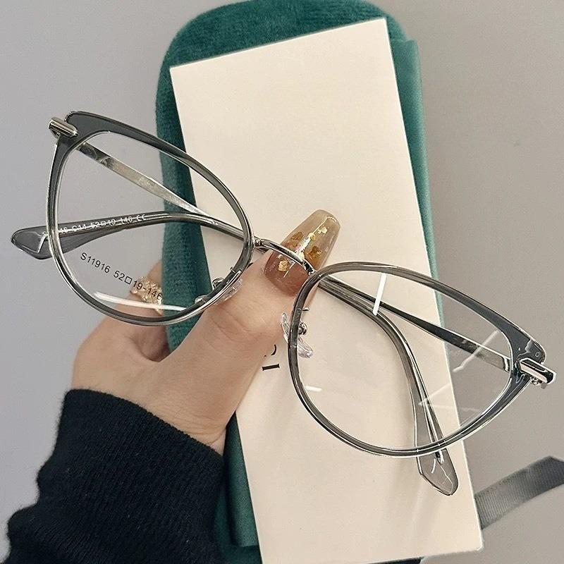 Очки «кошачий глаз» с фотохромными линзами, защищающие от УФ-лучей, для женщин, ретро, с защитой от синего света, высококлассные очки с изменяющимся цветом