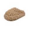 Fur Shoes Flock Winter Woman Slipper Pantofle Med Platform Cover Toe Slides Plush 2024 Rome Hoof Heels House Slippers Shoes