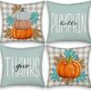 Thanksgiving New Pillow Case Autumn Pumpkin Print Letter Pillow Home Cushion Set Decoration
