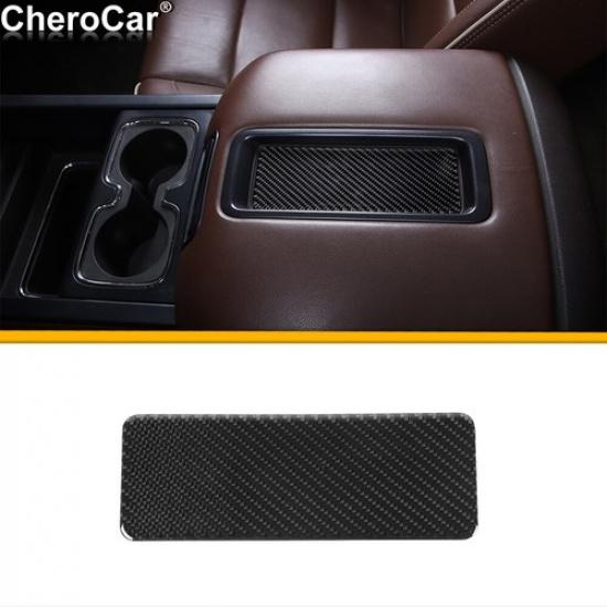 For 14-18 Chevy Silverado Armrest Storage Box Slot Mat Trim Sticker Carbon Fiber